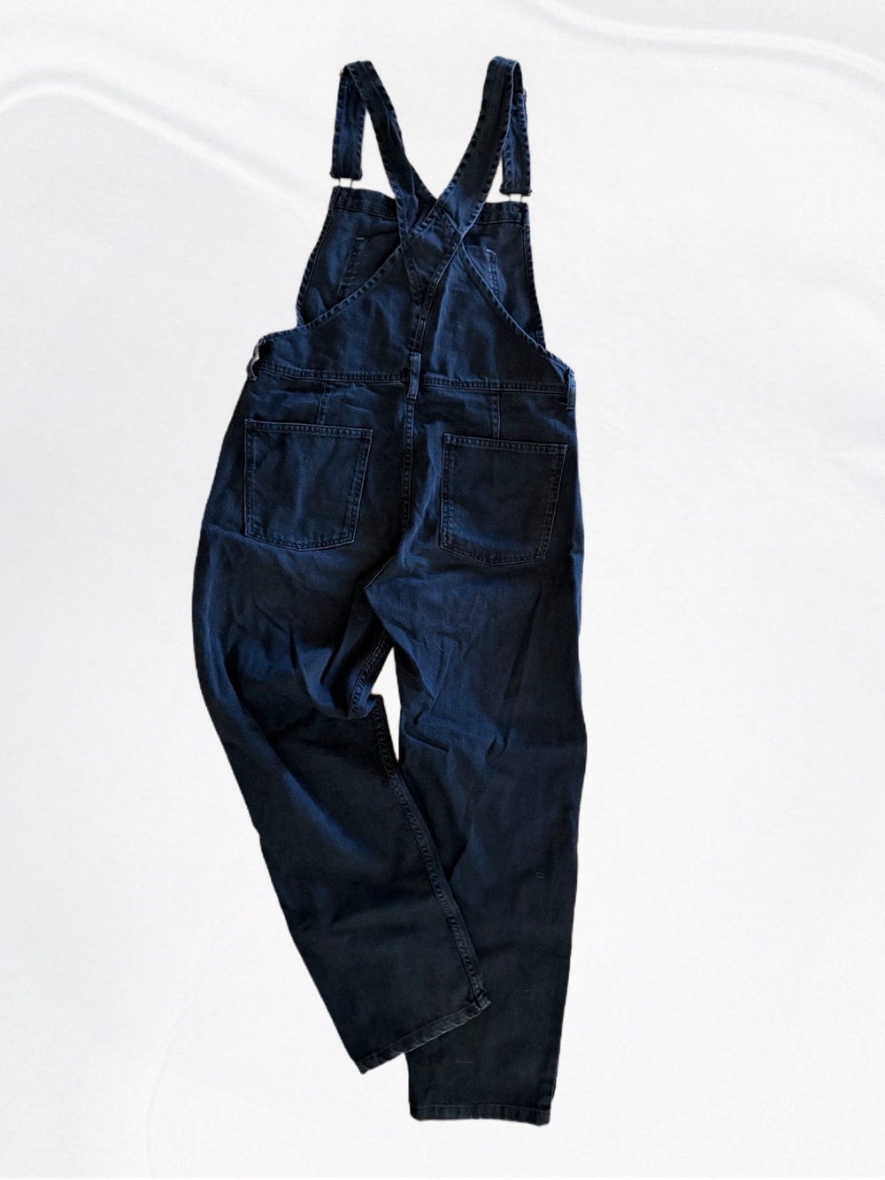 Free People Black Denim Overalls with Straight Leg - Picture 3 of 5
